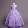 thumbnail image 4 of Rohuuque Baby Girls Max Dress Sleeveless Flower Girls Dresses A-lined with Snowflake Print 13-14 Years Purple, 4 of 9