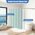 thumbnail image 4 of Adjustable Double Curved Wall Mounted Shower Curtain Rod, 42 to 72 Inches, Silver, Iron, 4 of 7