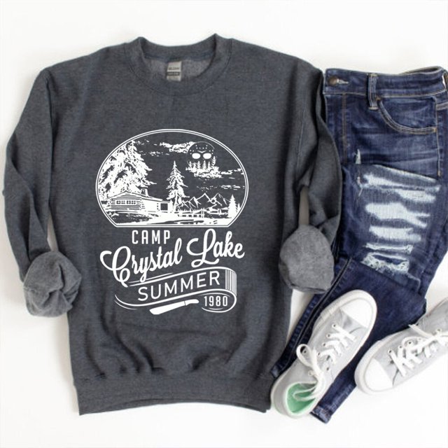 Sudadera con capucha de campamento Crystal Lake Sweathirts para Halloween, camisa de películas de miedo, camiseta de película de terror, sudadera informal de manga larga Unisex