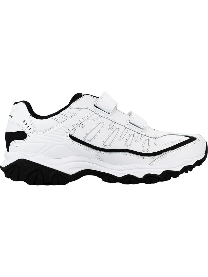 Skechers Men's Afterburn Strike Memory Foam Velcro Sneaker White/Black 9.5 US - Walmart.com