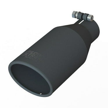 Speed Fx TB132545 Exh Tail Pipe Tip 2.5" In  4.5" Out  304 SS Round Cut Black