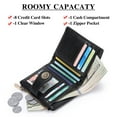 thumbnail image 3 of Women's Short Coin Purse Xiaoxiangfeng Zipper Coin Bag Multifunctional Card Holder Pu Leather Clutch, 3 of 8
