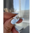 thumbnail image 4 of ESTE ORIGIN 2.8Ct Pear Cut Moissanite Solitaire Engagement Ring with Accent Stones, 18K Rose Gold Wedding Ring for Women US 8, 4 of 11