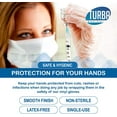 thumbnail image 3 of Turba Medical Vinyl Examination Gloves, Large, Powder-Free, Latex-Free, Ambidextrous, Disposable, 2 Boxes of 100, 3 of 6