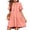A-Pink, variant on Fall Dresses for Women Long Sleeve V Neck Midi Dress Casual Loose Flowy Swing Tiered Dress with Pockets
