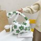 thumbnail image 4 of Bolsa Bolso de mano con estampado de flores de felpa para mujer, minibolso cuadrado informal para axila de invierno JShteea Para Estrenar, 4 of 9