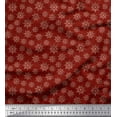 thumbnail image 1 of Soimoi Red Rayon Crepe Fabric Ship Wheel Nautical Printed Fabric 1 Yard 46 Inch Wide, 1 of 1
