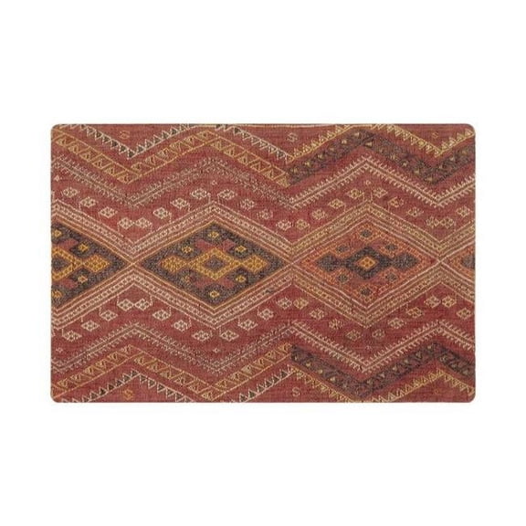 Pasargad Home Vintage 15X24" Lamb's Wool Turkish Accent Pillow Cover in Red