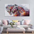 thumbnail image 1 of Home Living Room Art Wall Decor Running Horse Painting Printed Canvas No Frame, 1 of 2