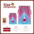 thumbnail image 3 of Fuzoiu Pink Shark Pool Fantasy Print Christmas Gift Bag,Burlap Gift Bag with Drawstring Closure & Hang Tag,Perfect for Holidays, Birthdays, and Special Occasions-Small, 3 of 7