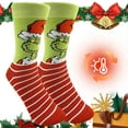 thumbnail image 3 of Calcetines Deportivos Divertidos Monstruo Favores Suaves Fiesta Navidad Verde, 3 of 9