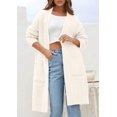 thumbnail image 2 of Cardigan para Mujer PRETTYGARDEN Otoño 2025 Frente Abierto con Bolsillos S, 2 of 8