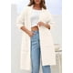 thumbnail image 2 of Cardigan PRETTYGARDEN de Manga Larga Blanco Talle M con Frente Abierto, 2 of 8