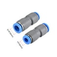 thumbnail image 2 of Straight Push Connectors 8mm to 6mm Quick Release Pneumatic Connector Plastic Union Tube Fitting Grey 5Pcs, 2 of 5