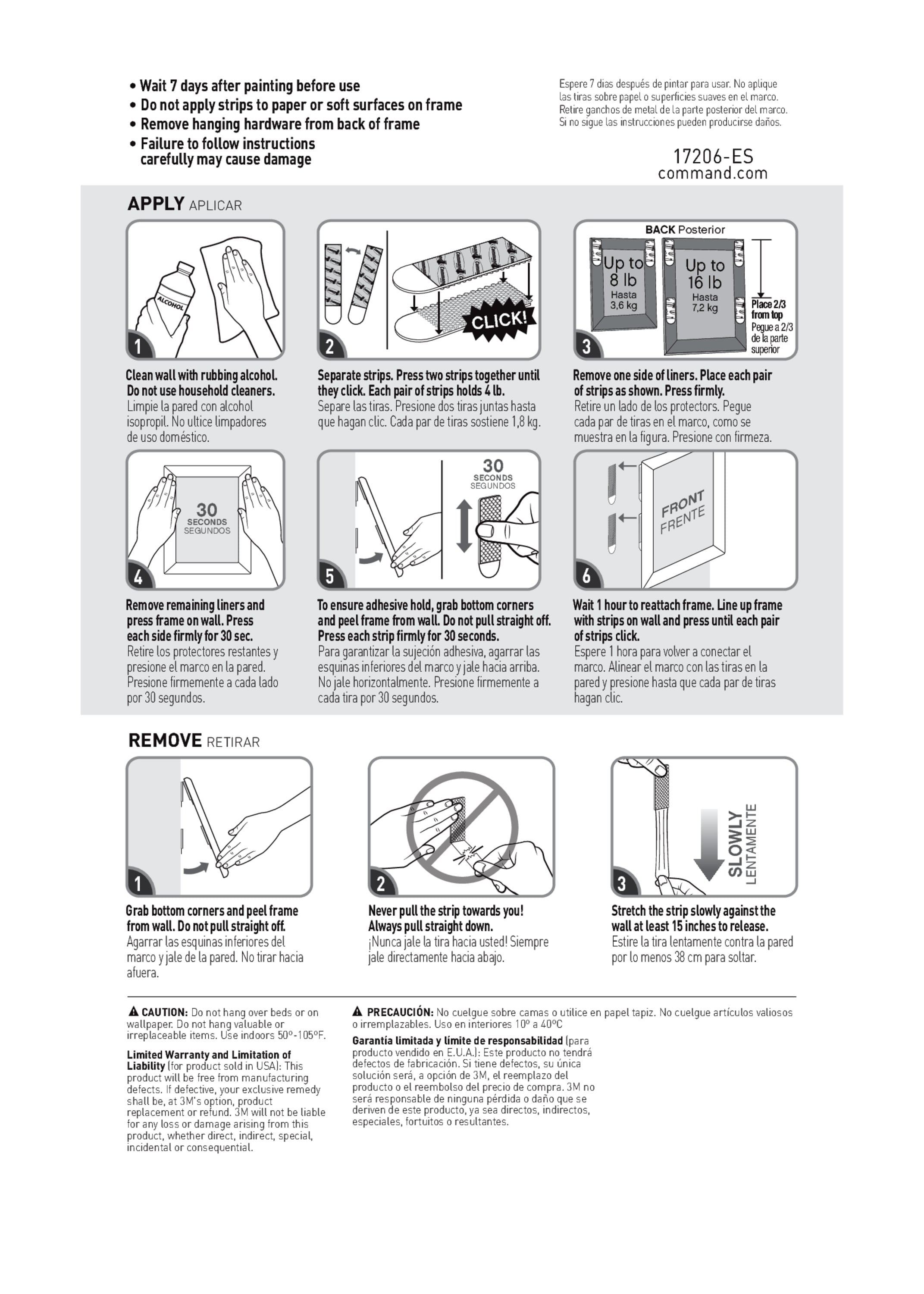 Command Large Picture Hanging Strips Value Pack White 12 Command Large Picture Hanging Strips Value Pack White 12 Com