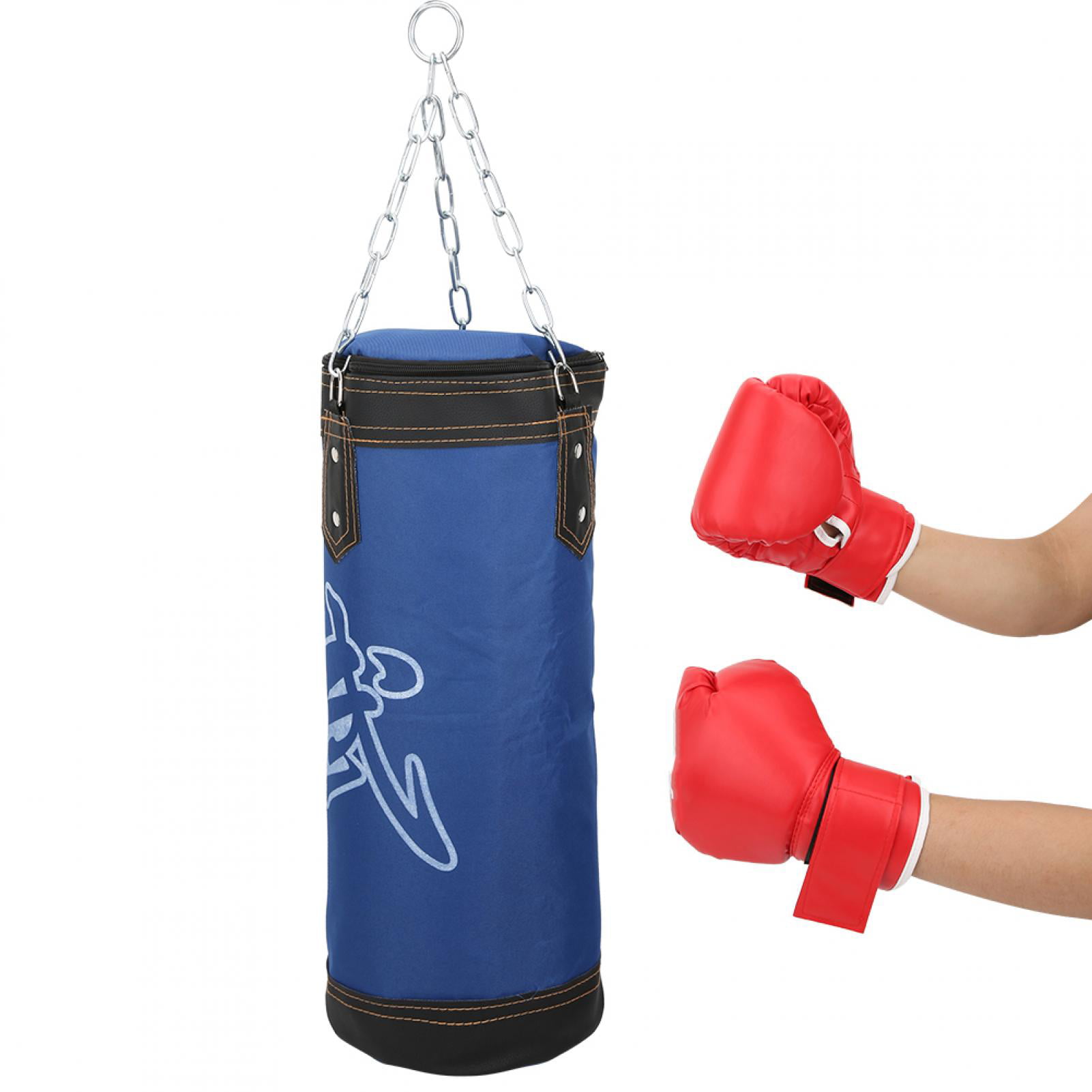 Black Hollow Hanging for Teenagers and Adults Training Bag with Chains Home Sanda Fighting Taekwondo Training Equipment Sandbags Boxing Heavy Punching
