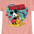 thumbnail image 3 of Disney - Together Fur Ever Mickey Pluto - Youth Girls Short Sleeve Graphic T-Shirt, 3 of 5