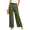 Army Green, variant on Resivox Womens Casual Loose Fit Cotton Linen Pants High Waist Comfortable Breathable Wide Leg Trousers Pull On Straight Leg Long Pants with Pockets Camel M