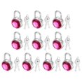 thumbnail image 1 of Uxcell 10Pcs Mini Diary Padlock, Small Metal Diaries Lock Mini Keyed Padlocks with 2 Keys for Diary Book Suitcase Jewelry Box Backpack Luggage, Deep Pink, 1 of 7