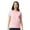 Light-Pink, variant on Gildan Women's Short Sleeve T-Shirt 100% Cotton Classic Fit Crew Neck Solid Color Tee (White, L)