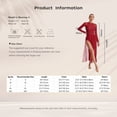 thumbnail image 7 of Haitryli Women Lyrical Contemporary Dance Costume Glitter Rhinestones Mesh Long Sleeve Ballroom Prom Burgundy XL, 7 of 7