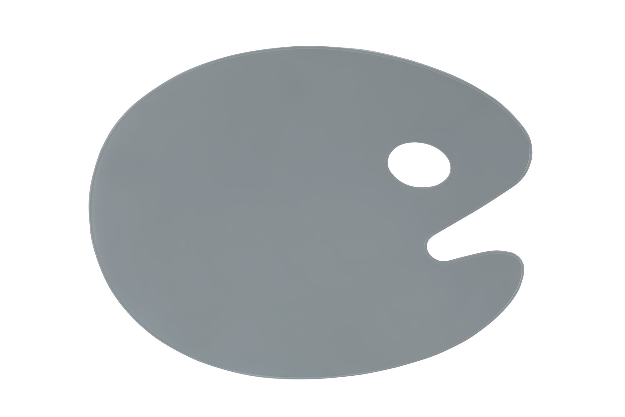 Soho Urban Artist Neutral Gray Artist Paint Palette - Oval Arm Easy Clean Up Palette For Acrylics, No Stains and Paint Peels Off Once Dried - 11.75" x 15.75"