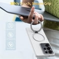 thumbnail image 2 of For Samsung Galaxy S25 Ultra 5G Case (Compatible With MagSafe)  With Invisible Magnetic O-Ring Stand Military-Grade Shockproof Phone Case,White,For Galaxy S25 Ultra 5G, 2 of 7