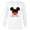 White, variant on Mickey Mouse Red Shorts Icon Younger Brother Japanese- Long Sleeve T-Shirt for Men - Customized-Black