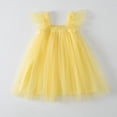 thumbnail image 1 of Lindo bebé flor fiesta princesa vestido niñas cumpleaños tul bordado dulce traje niños verano sin mangas correa ropa 110 (3T) Gao Jinjia LED, 1 of 2