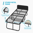 thumbnail image 3 of Mjkone Lit Pliant avec Matelas, Lit Pliable avec 4 Pcs Roues Verrouillables, Lit Escamotable Format Simple pour Petit Espace, 3 of 10
