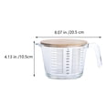thumbnail image 4 of 1 taza medidora de vidrio resistente al calor, taza medidora graduada, 4 of 6