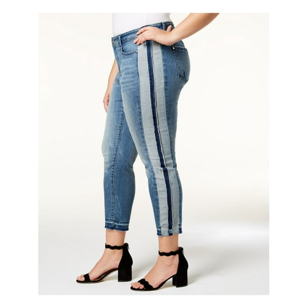 side stripe jeans plus size