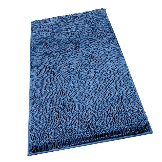 Bearachild Alfombrilla de baño Absorción de agua Almohadilla de secado rápido Ducha cómoda Alfombra antideslizante Hotel Baño Alfombra de piso Gris Juegos de accesorios de baño Azul Bearachild HA004438-03