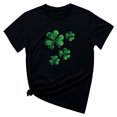 thumbnail image 4 of Besolor T-Shirts de la Saint-Patrick pour Femmes Été Col Rond Manches Courtes Tuniques Tops Décontractés Blouse Graphique Ample, 4 of 6
