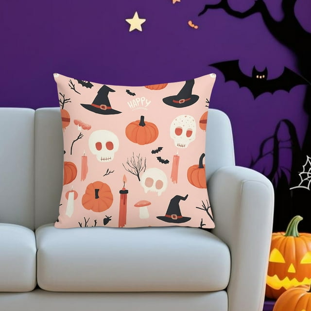 Tyidzon Halloween Pillowcase Detachable Pillowcase Pumpkin Ghost Pillowcase Decorative Cushion Cover