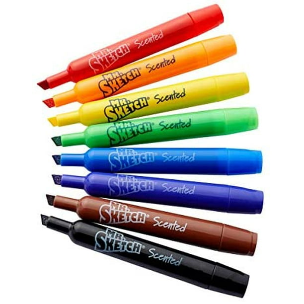 Mr. Sketch Scented Markers, Chisel Tip, Assorted Colors, 8/ Pack