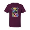 thumbnail image 2 of Don't Judge My Pitbull I Won't Judge Your Kids Funny Dog Lover Men's Graphic T-Shirt, Maroon, Small, 2 of 3
