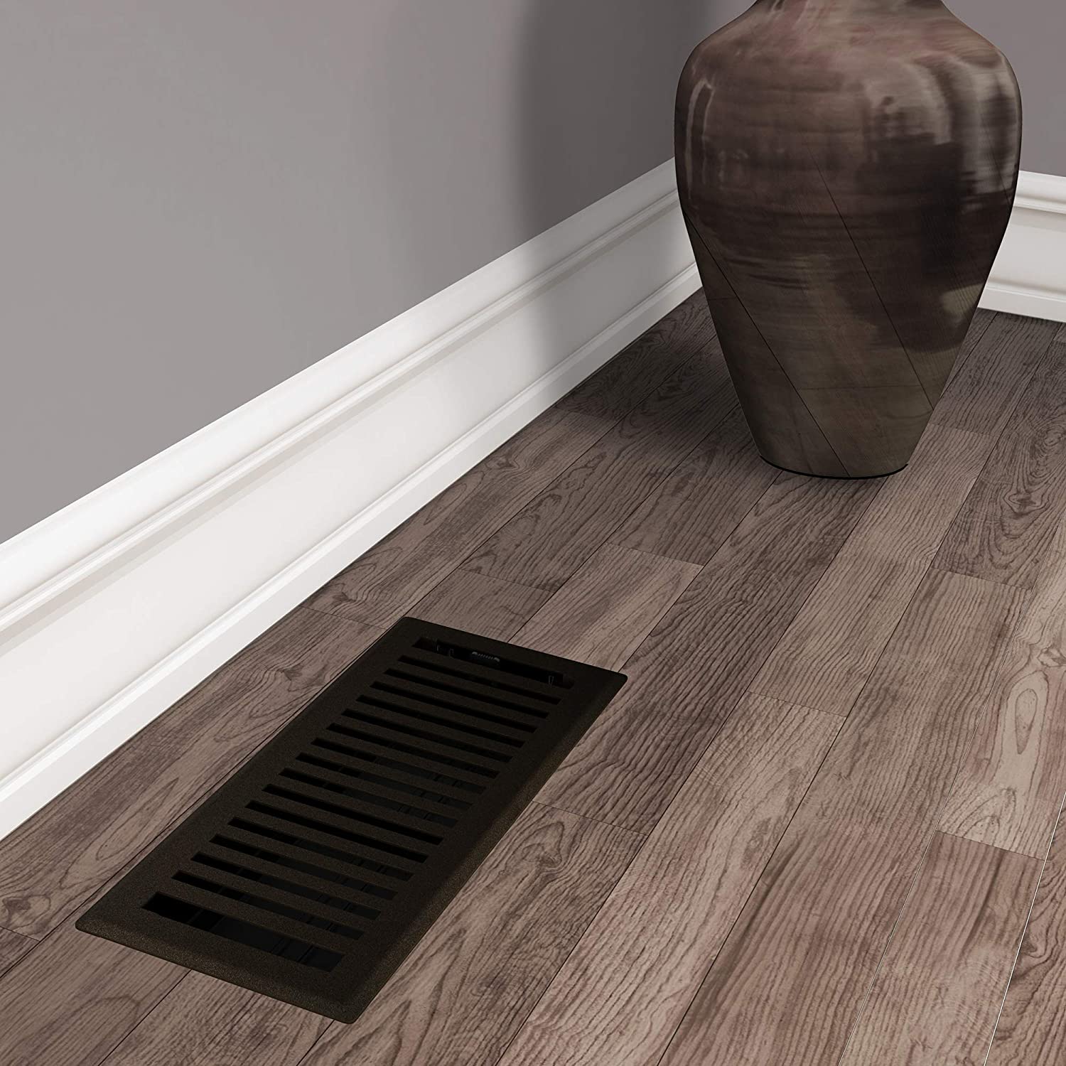 Imperial RG3435 Signature Series Floor Register, Bronze Age Montezuma, Steel, 4 x 12 In. - Quantity 1