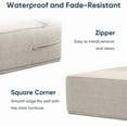 thumbnail image 4 of PARKWELL Outdoor Deep Seat Cushion Set, 24 x 24, Water Repellent, Fade Resistant, 6" Thicken Deep Seat Bottom and Back Cushion for Chair, Sofa, and Couch, Beige (6-Piece), 4 of 8