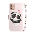 thumbnail image 2 of Case for Motorola Moto G9 Plus Cover Magnetic 3D Pattern Wallet Flip Case With Strap - Flower, 2 of 5