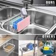 thumbnail image 2 of Versatile Sink Organizer, Stainless Steel Caddy for Multi-Purpose Cleaning Tools Storage, Anti-Rust Stainless Steel, Easy Clean, Adhesive Installation for Kitchen and Bathroom, 2 of 8