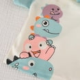 thumbnail image 5 of Baby Boys Clothing Sets Toddler Boy Summer Cute Outfit Dinosaur Print Lapel Polo Shirt and Shorts Set 2 Piece, 5 of 6