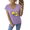 Purple, variant on GIFFIMY Women's Positive Faith Graphic V-Neck Short Sleeve T-Shirt White Standard Fit Everyday Top