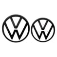 thumbnail image 1 of 2pcs/set mirror Car Front Grill Badges Rear Trunk Emblem Lid Covers Stickers Replacement For Golf 4 Motion GTI MK5 black white, 1 of 6