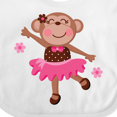 thumbnail image 4 of Inktastic Ballerina Dance Monkey Girls Baby Bib, 4 of 4