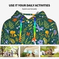 thumbnail image 4 of Lsque Forest Flora And Fauna Pattern Casual Women's Hoodie,Hooded Sweatshirt with Kangaroo Pocket,Pullover Hoodie with Eye-catching Drawstrings-X-Large, 4 of 7