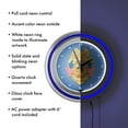 thumbnail image 4 of Police Officer Chrome Double Ring Neon Clock, 4 of 6