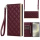 thumbnail image 1 of For Samsung Galaxy S25 Case Suction Cup PU Leather Wallet Phone Cover with Straps - Black, 1 of 5