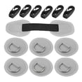 thumbnail image 1 of Unique Bargains 6pcs 8cm Gray D Ring Patch PVC Stainless Steel Round Shape D Ring Pad Set for Inflatable Boat Kayak with Hooks Handle, 1 of 7