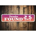 thumbnail image 1 of Paradise Found Novelty Sign, Metal Wall Decor - 4x18 inches, 1 of 4